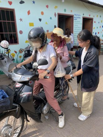 Diabetes Management project - 20th Jan 2024 - patient leaving on scooter